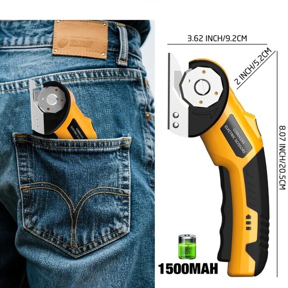 Electric Scissors Cardboard Cutter w/ LED Light 4V Cordless Electric NEW - Picture 7 of 8